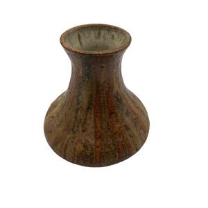 Studio Art Pottery Handcrafted Ceramic Vase Vintage Signed Bergeon 72